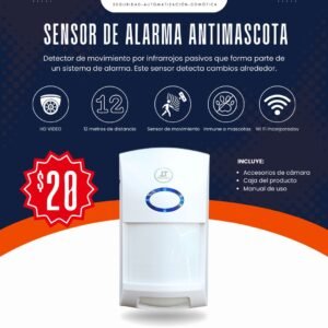 SENSOR DE ALARMA PIR MOTION ANTIMASCOTA