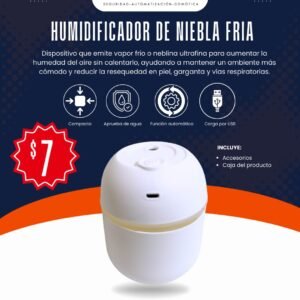 HUMIFICADOR BLANCO CON LUCES LED